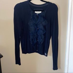 Abercrombie ruffle front cardigan
